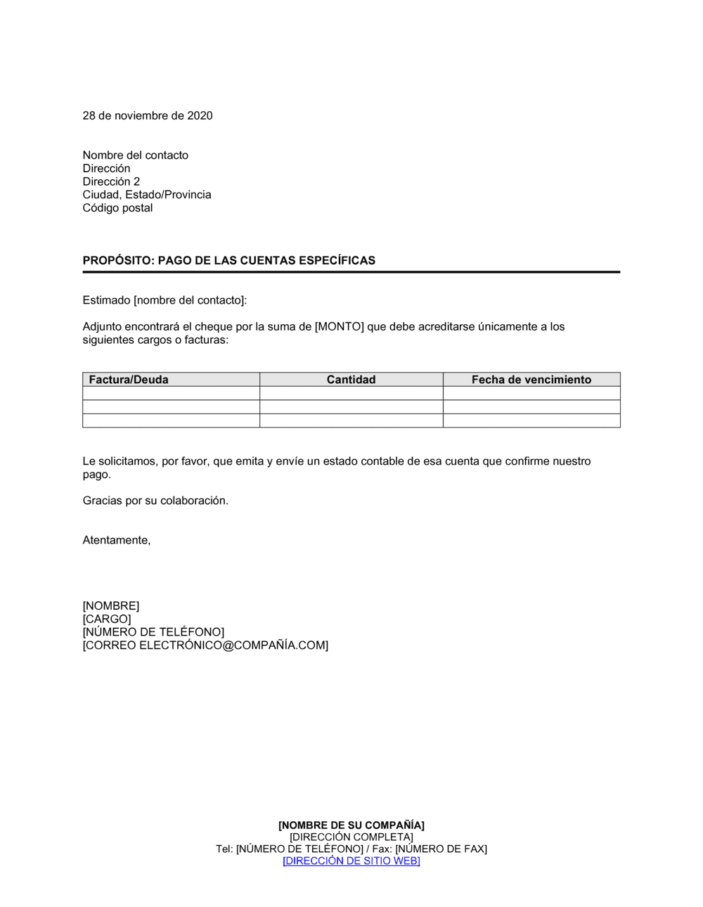 Business-in-a-Box's Pago de las cuentas específicas