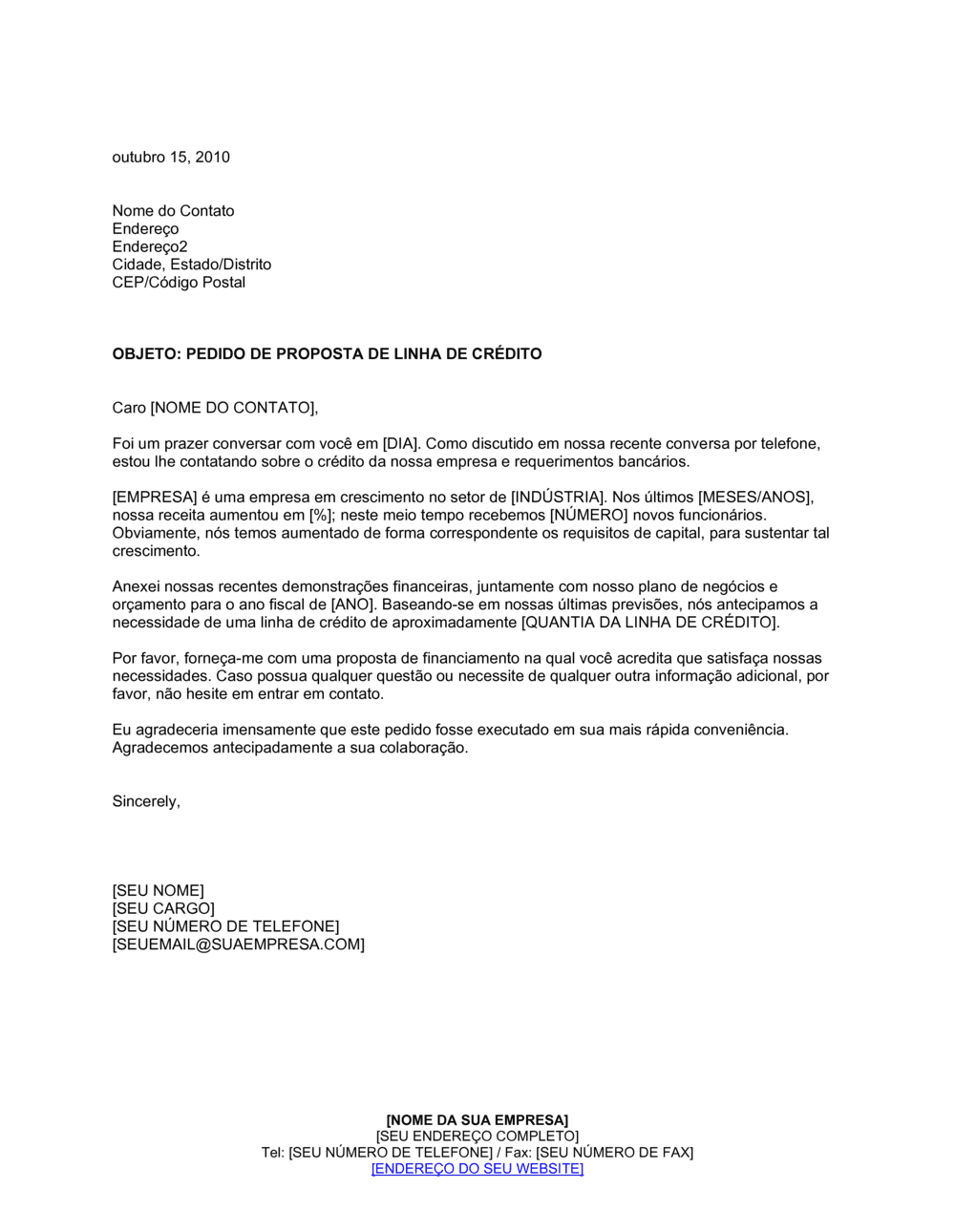 Business-in-a-Box's Pedido de Proposta para Facilidade de Crédito