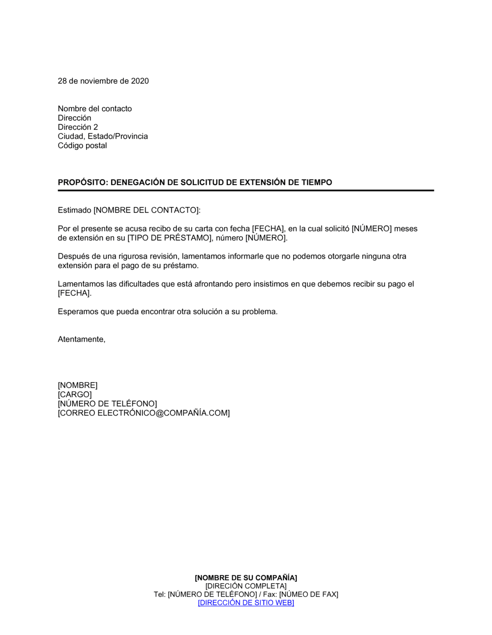 Business-in-a-Box's Pedido de prórroga denegado