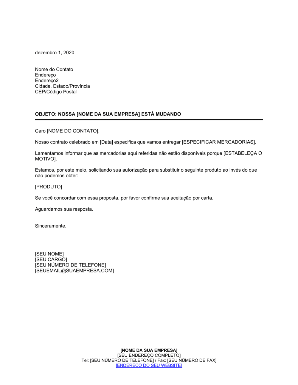 Business-in-a-Box's Pedido para Autorização para Substituir Produto