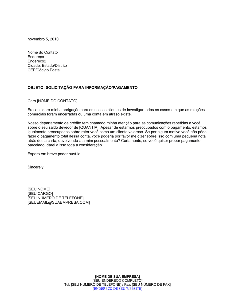 Business-in-a-Box's Pedido por Informação