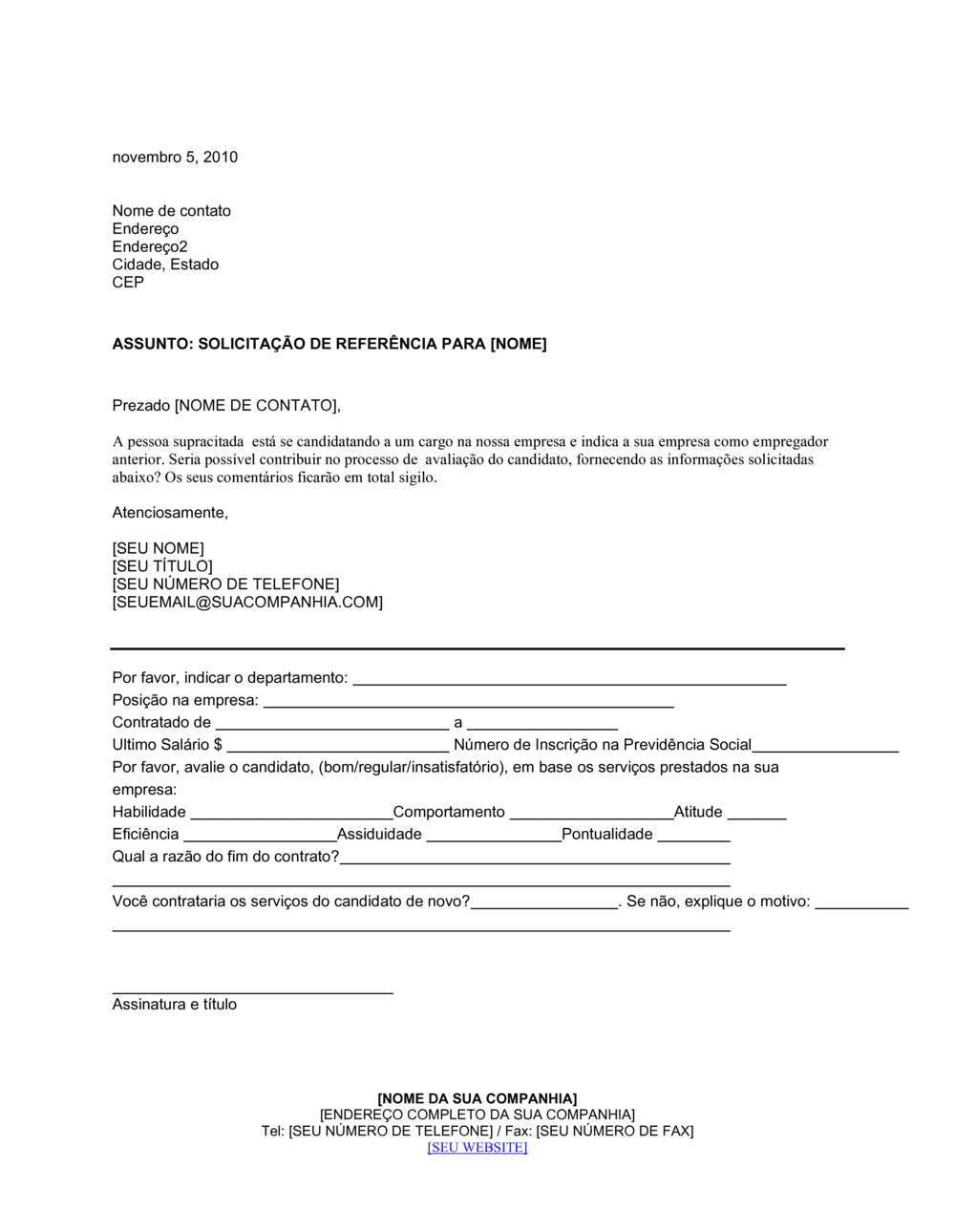 Business-in-a-Box's Pedido por Referência