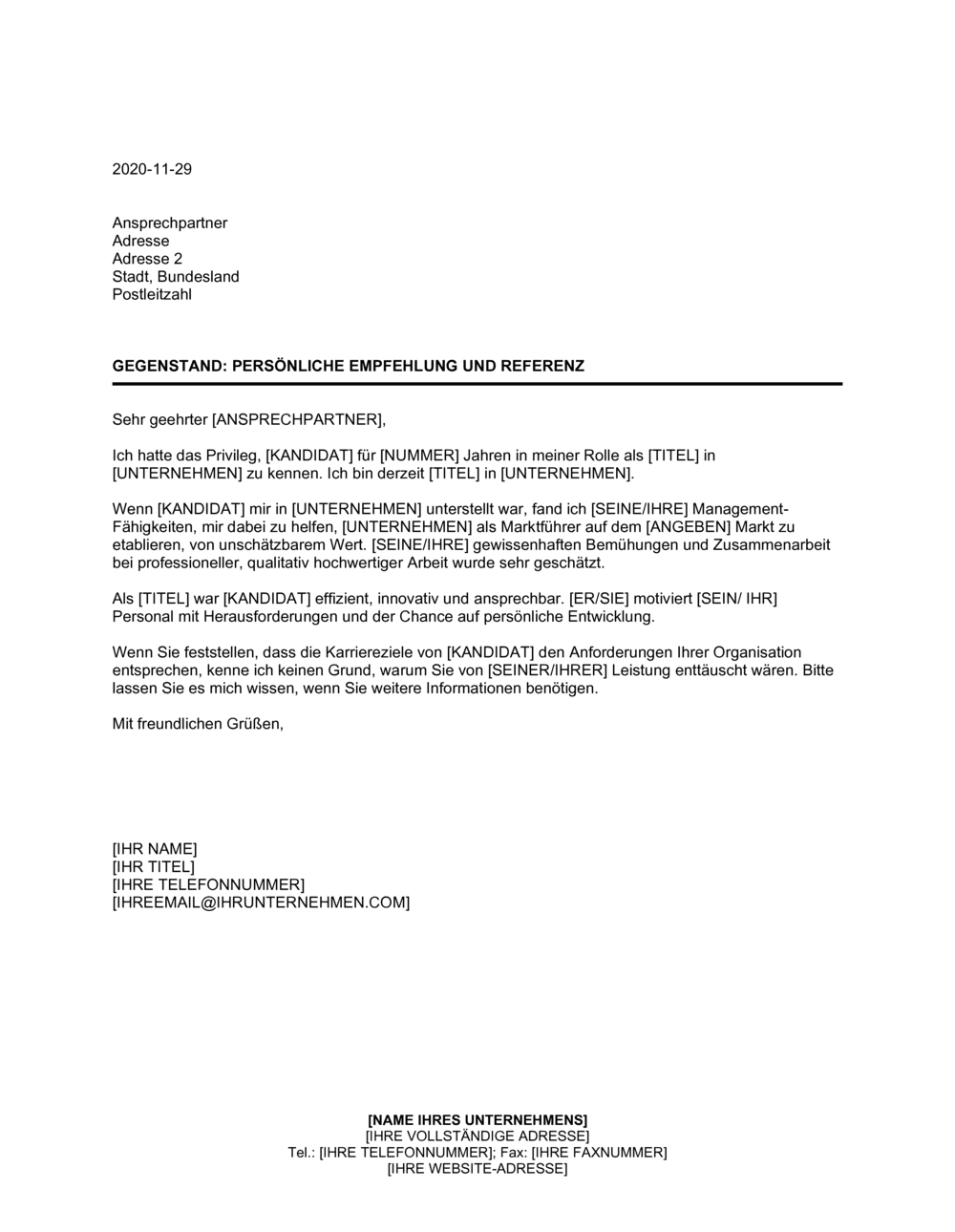 Business-in-a-Box's Persönliche Empfehlung und Referenz