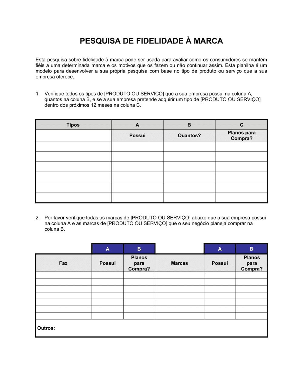Business-in-a-Box's Pesquisa de Lealdade de Mercado