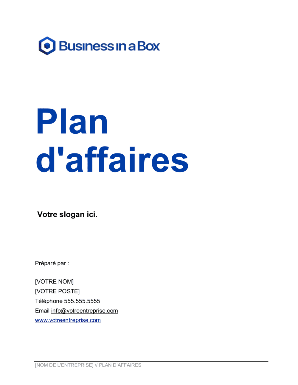 Business-in-a-Box's Plan d'affaires