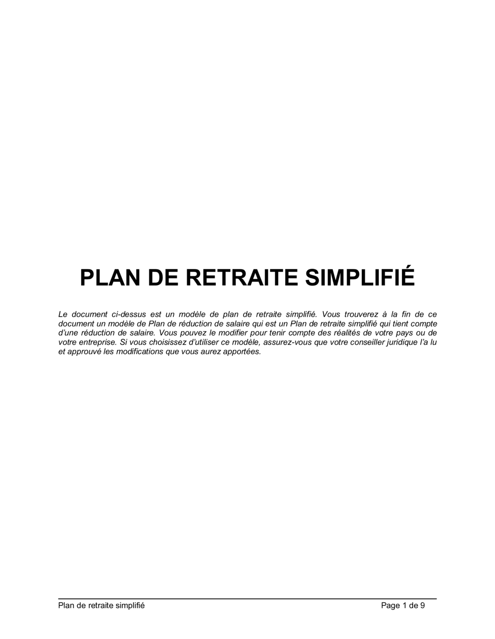 Business-in-a-Box's Plan de retraite simplifié