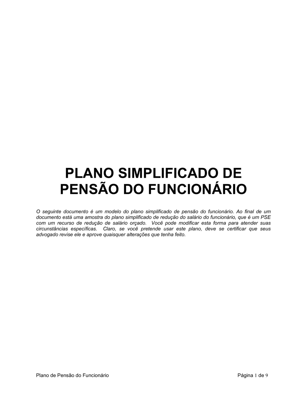 Business-in-a-Box's Plano Simplificado de Pensão do Funcionário
