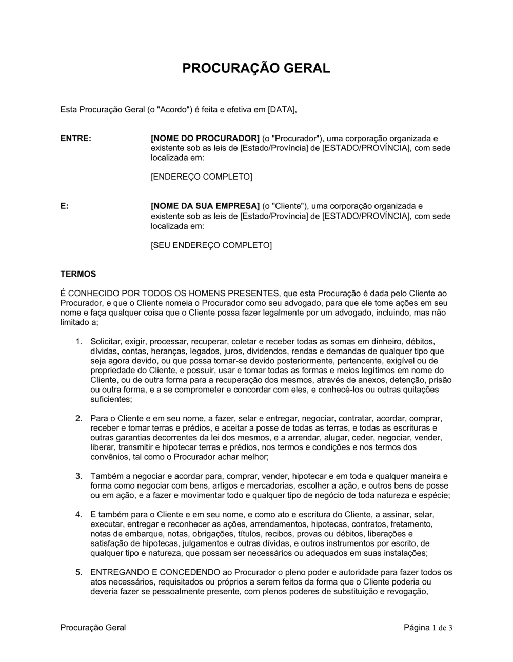 Business-in-a-Box's Poder Geral do Advogado