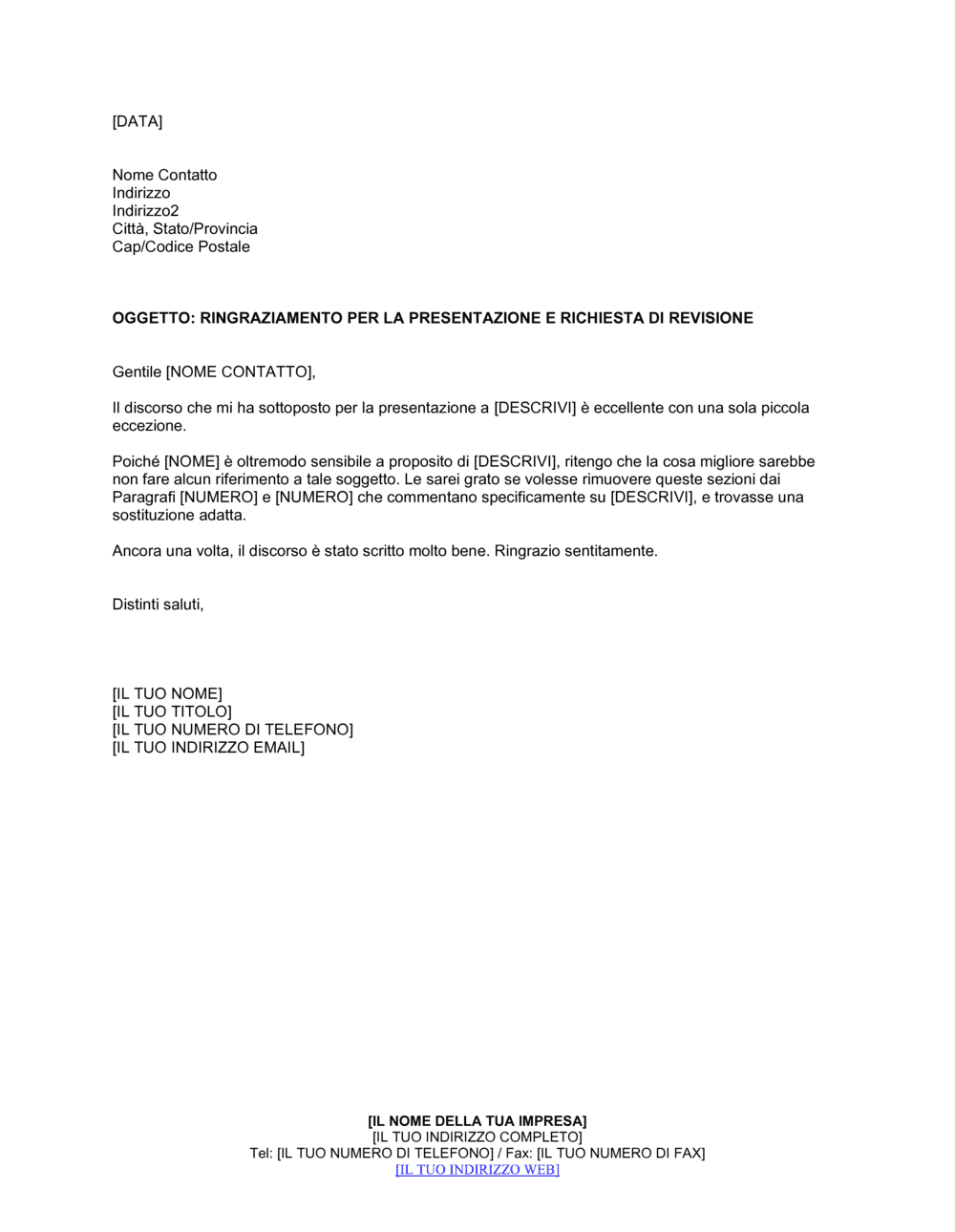 Business-in-a-Box's Presentazione e richiesta di revisione