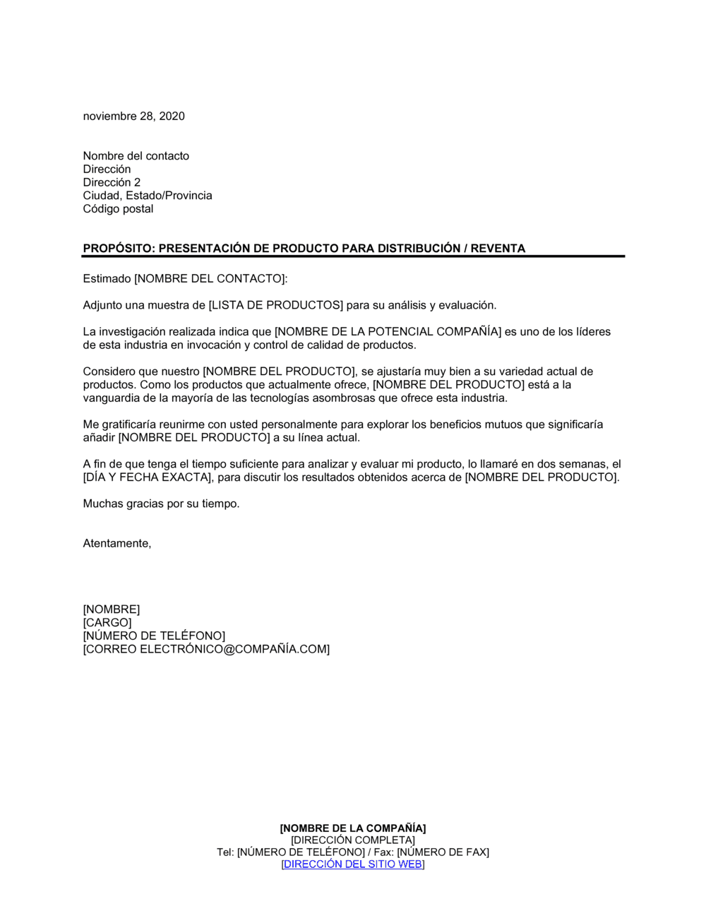 Business-in-a-Box's Presente el producto para su distribución o reventa