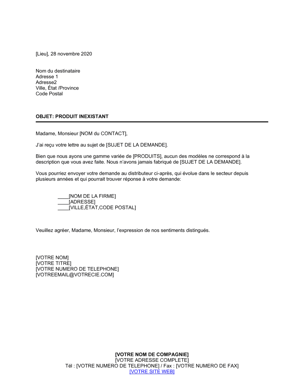 Business-in-a-Box's Produit inexistant