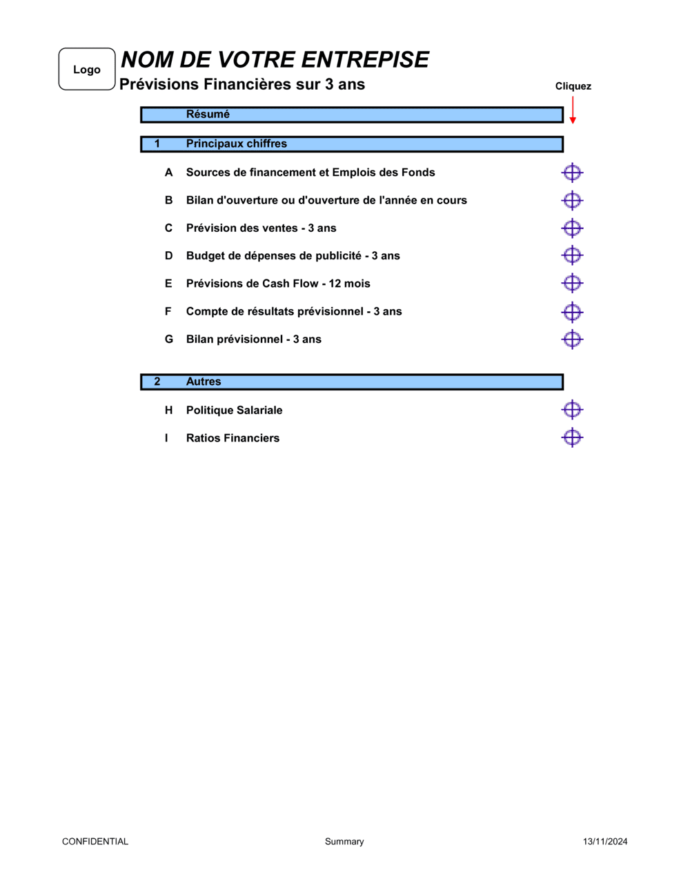 Business-in-a-Box's Projections financières 3 ans