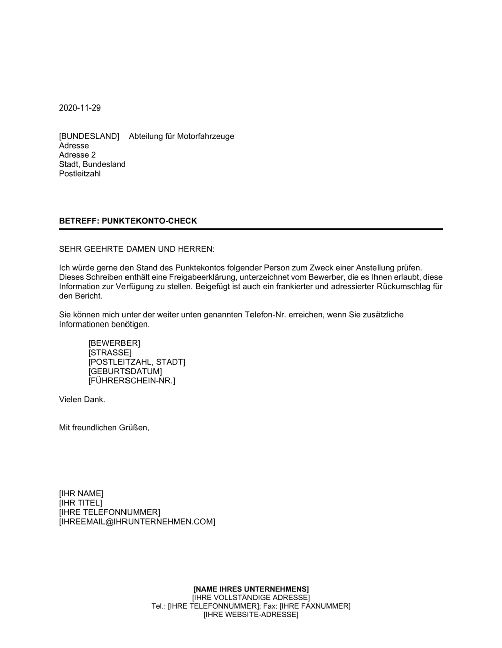 Business-in-a-Box's Punktekonto Check