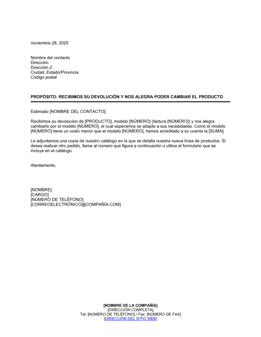 Business-in-a-Box's Recibimos su devolución y nos alegra poder cambiar el producto