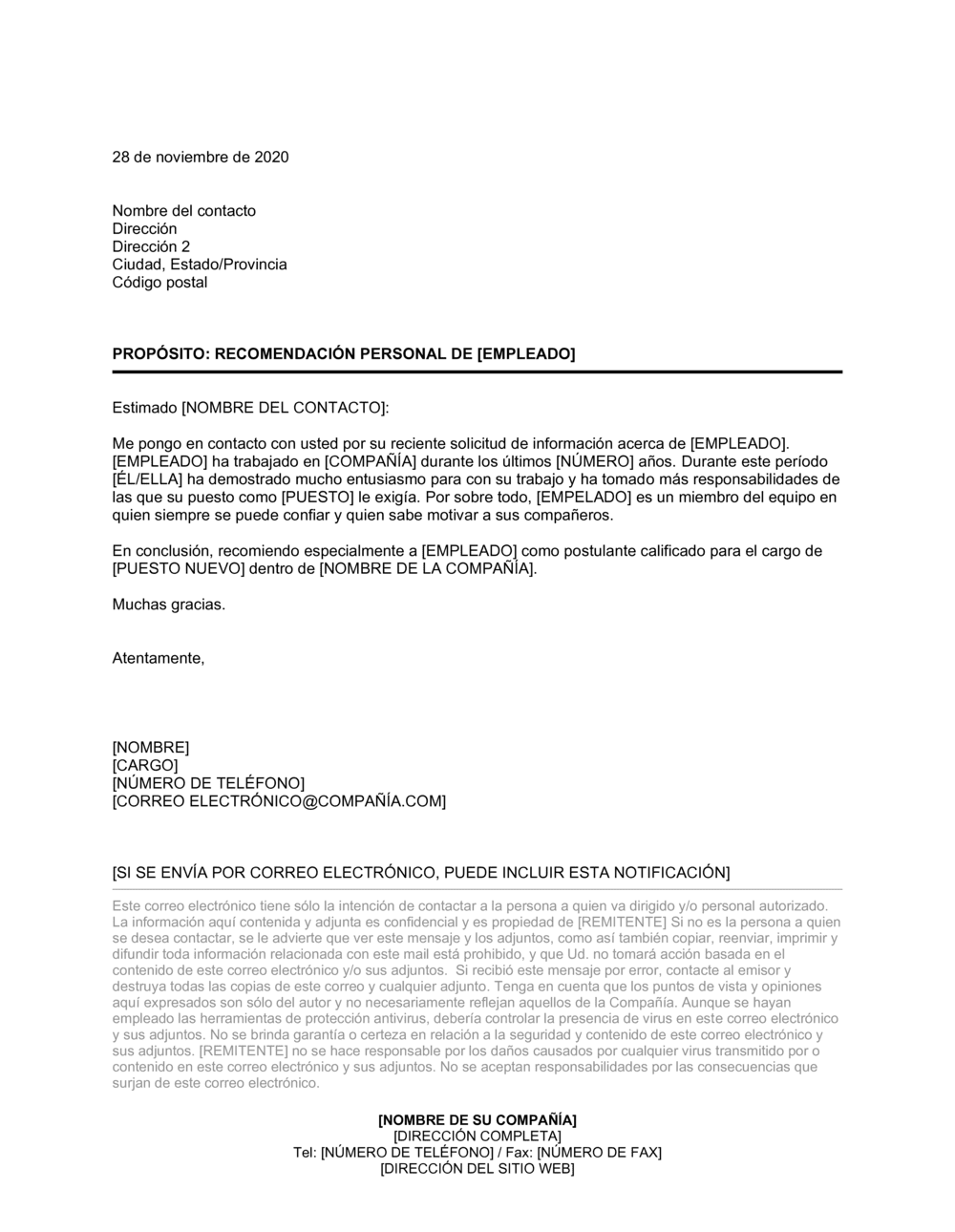 Business-in-a-Box's Recomendación personal de empleado