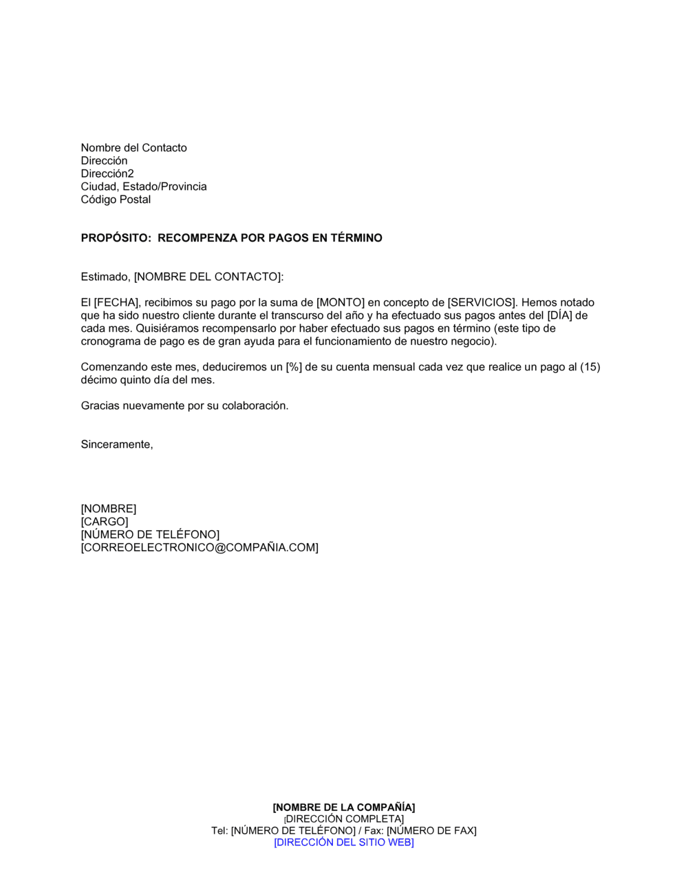 Business-in-a-Box's Recompensa por pagos en término