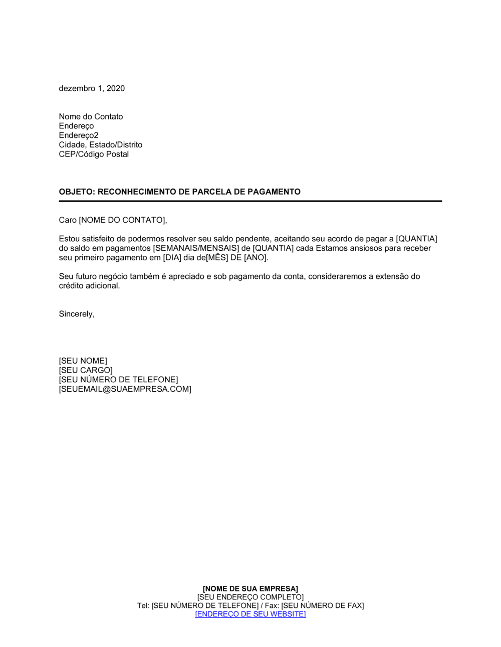 Business-in-a-Box's Reconhecimento de Pagamento de Parcela