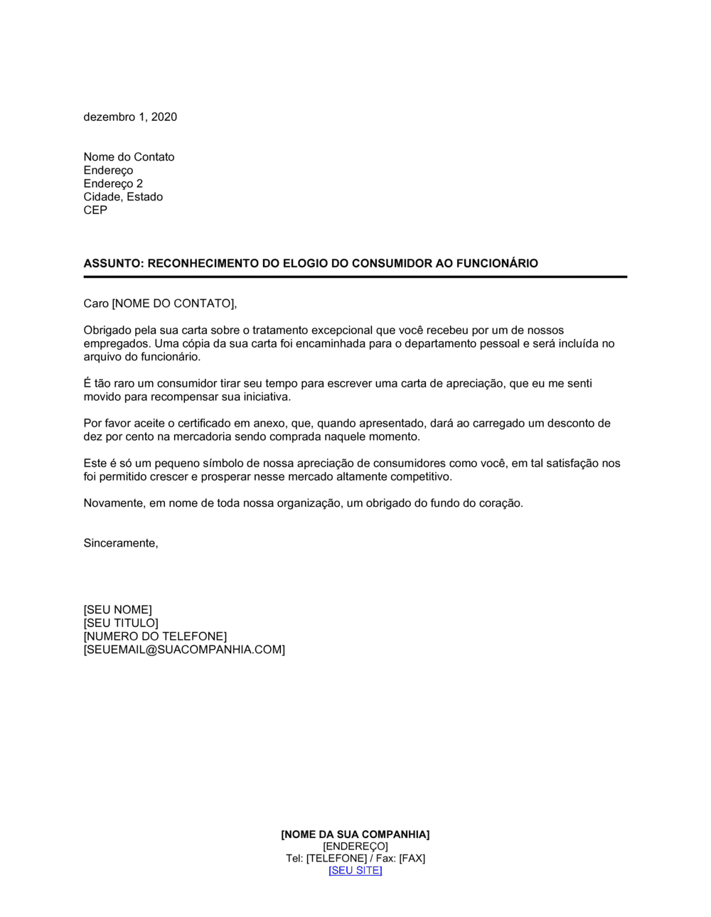 Business-in-a-Box's Reconhecimento do Elogio do Consumidor ao Funcionário