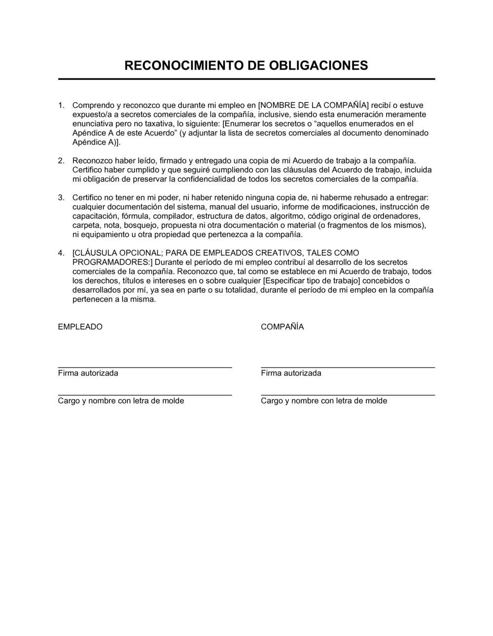 Business-in-a-Box's Reconocimiento de obligaciones