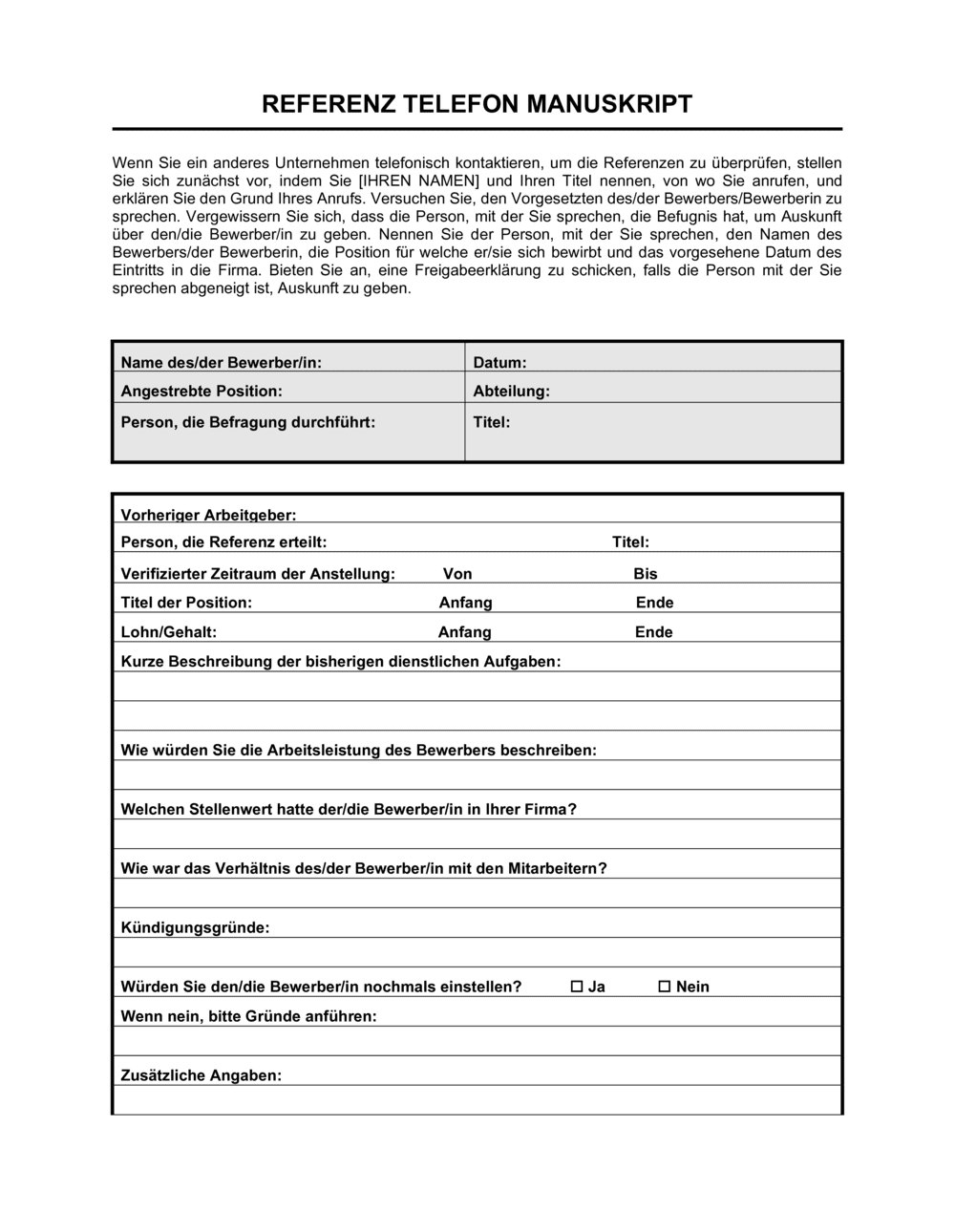 Business-in-a-Box's Referenz Kontrollanruf Ablauf