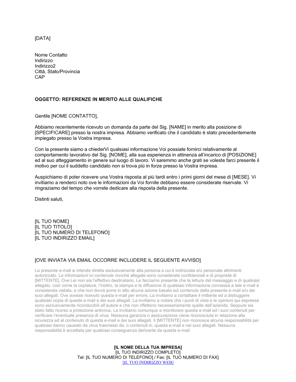 Business-in-a-Box's Referenze in merito alle qualifiche