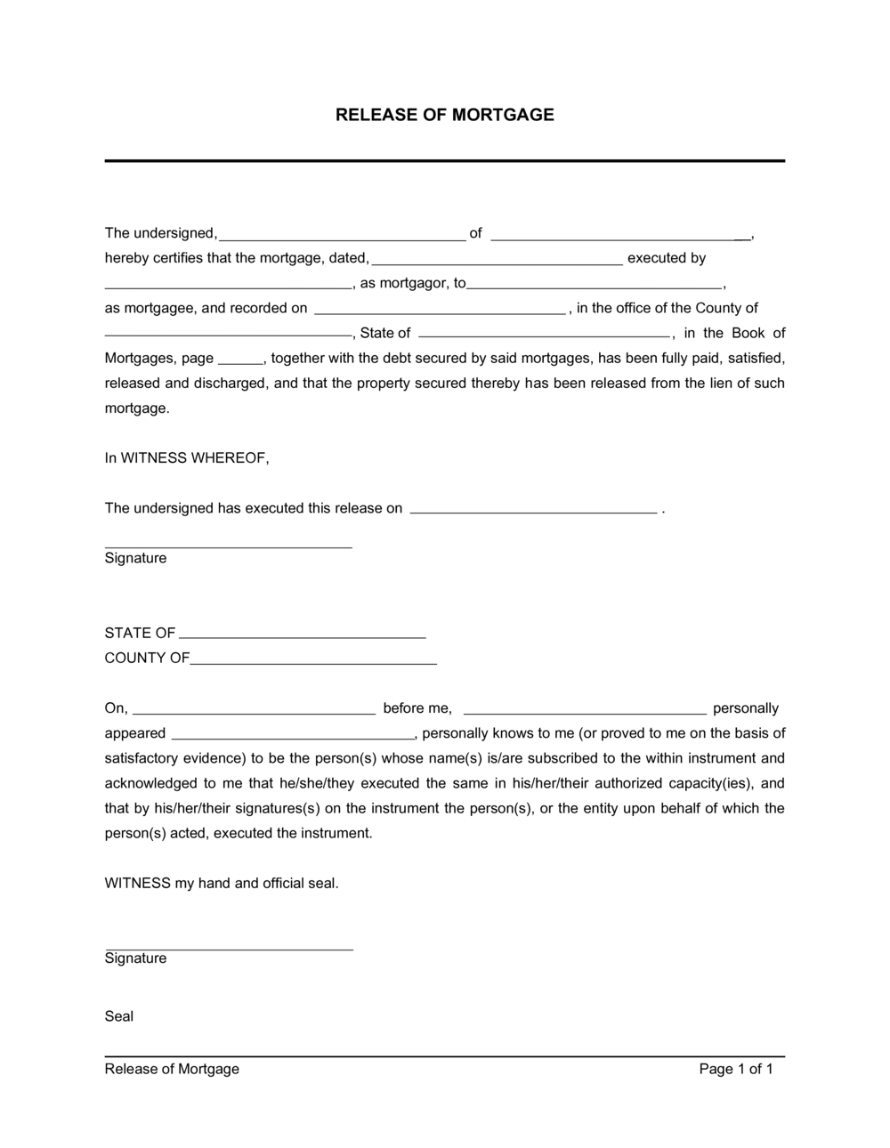 Business-in-a-Box's Release Of Mortgage Template