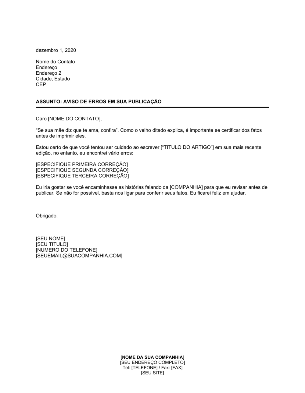 Business-in-a-Box's Respondendo à Notícia Imprecisa