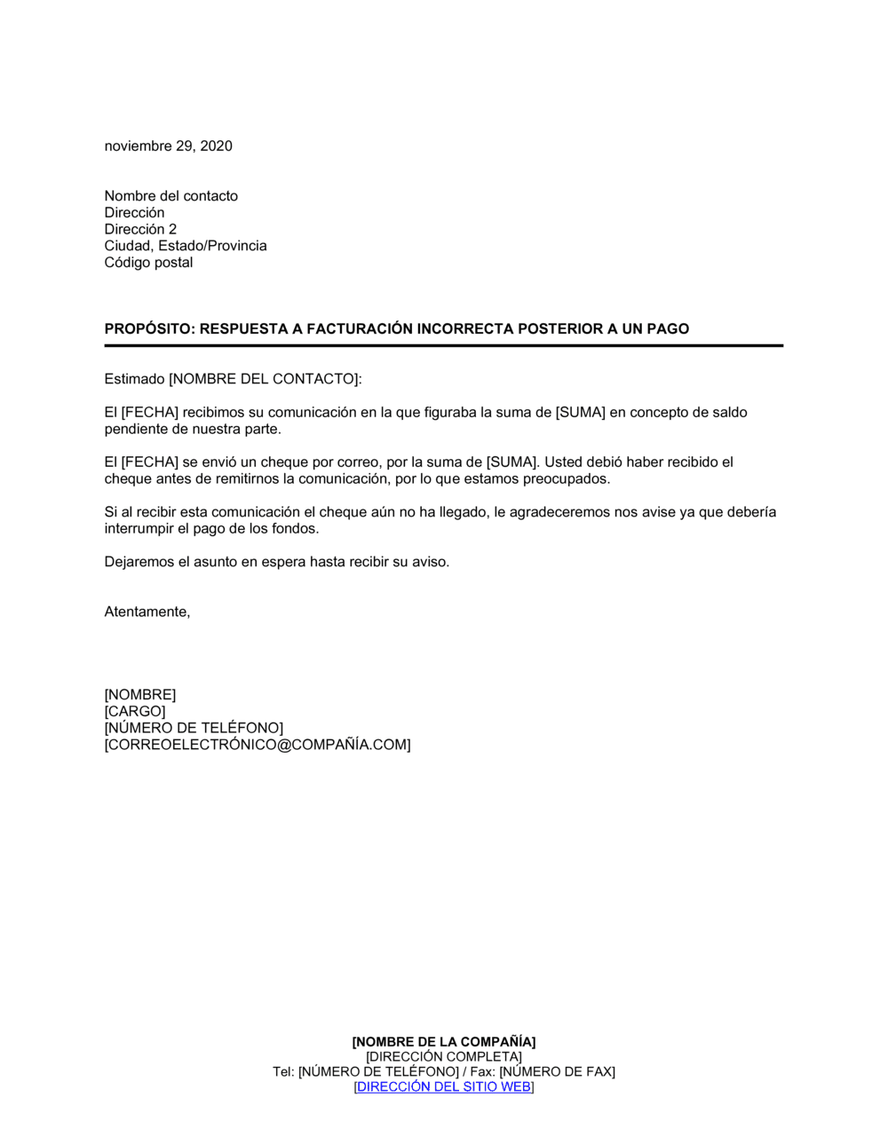 Business-in-a-Box's Respuesta a facturación incorrecta posterior al pago