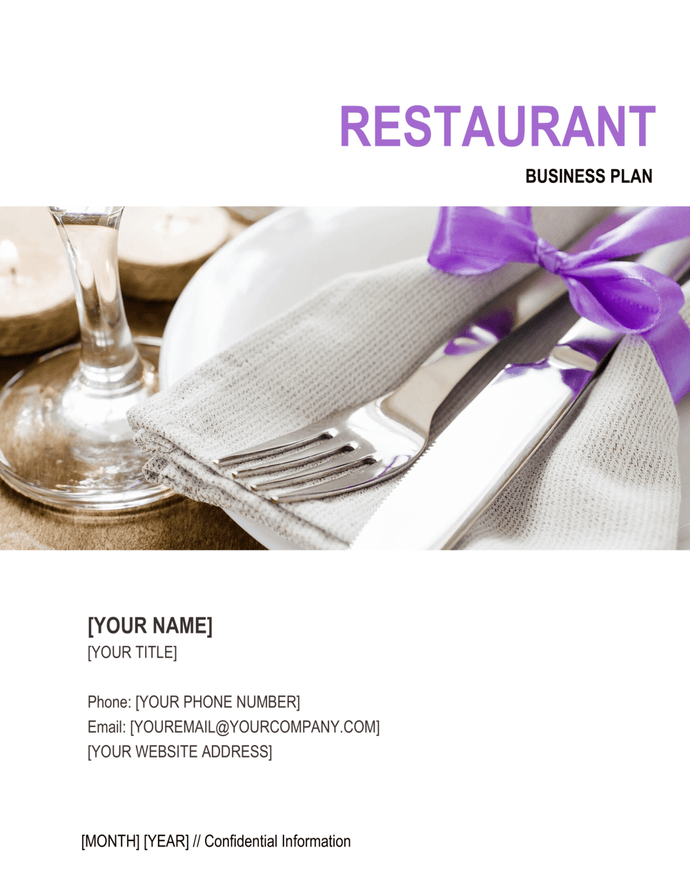 Business-in-a-Box's Restaurant Business Plan 5 Template