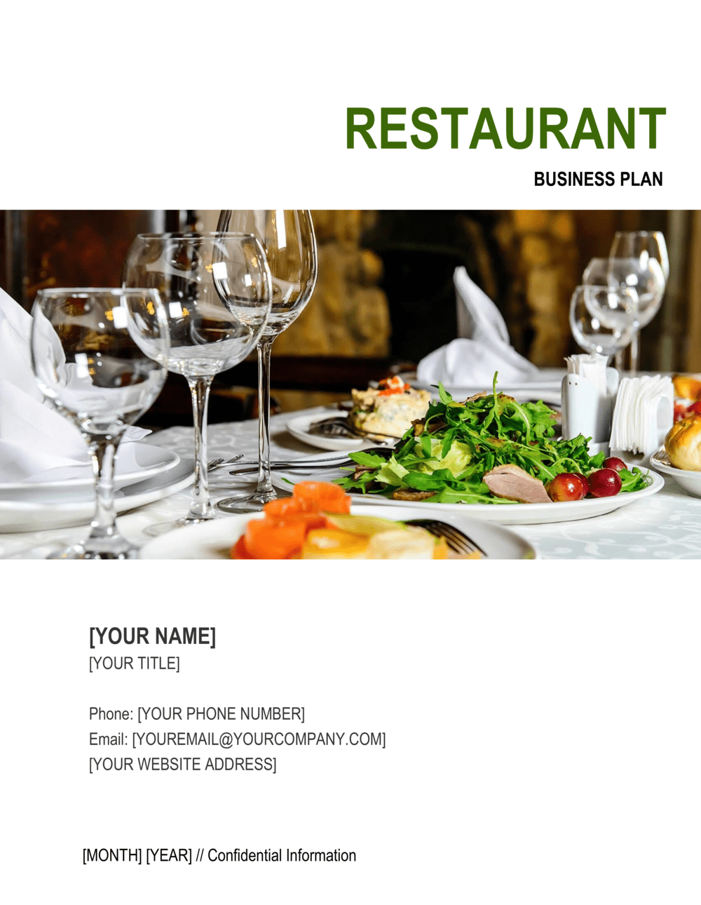 How To Make A Business Plan For A Restaurant Template Encycloall