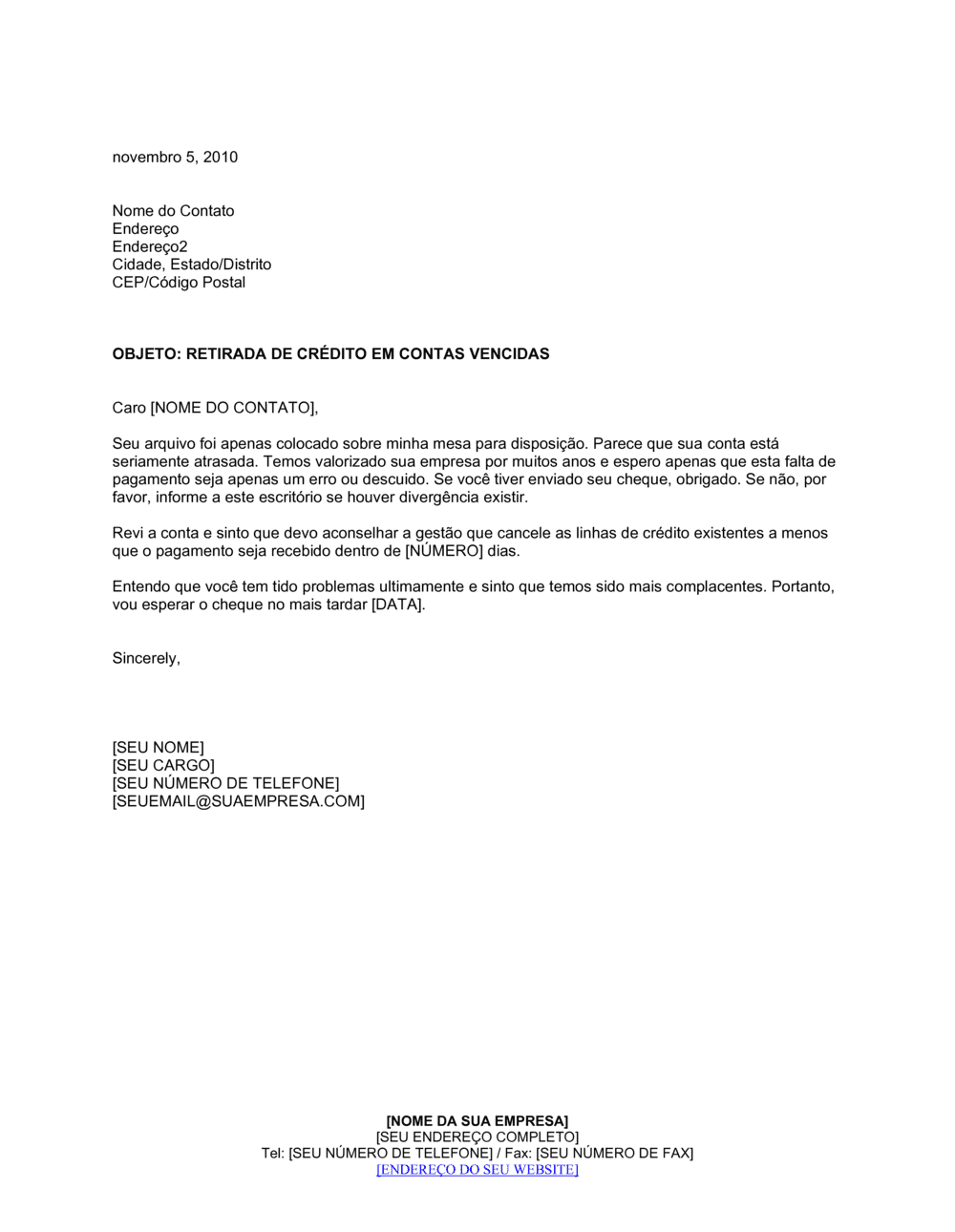 Business-in-a-Box's Retiração de Crédito em Conta Devida