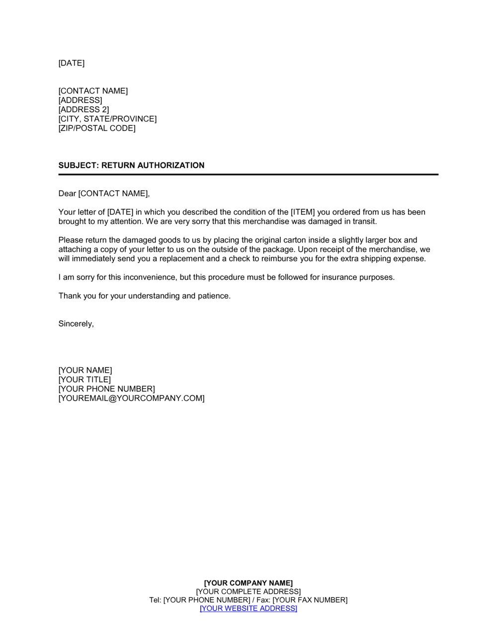Authorization Letter To Pick Up Goods