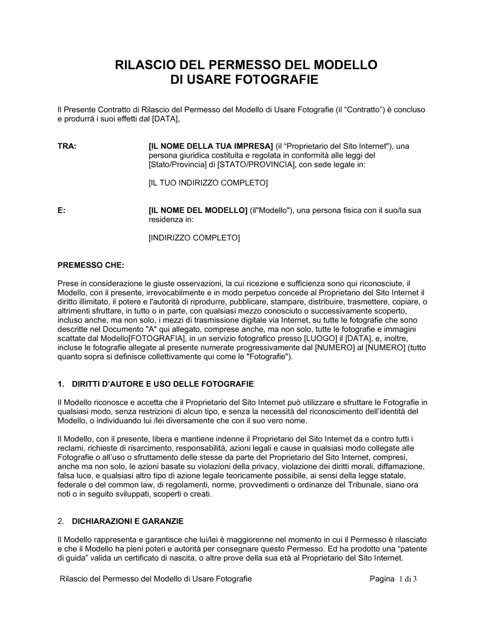 Business-in-a-Box's Rilascio del permesso del modello di usare fotografie