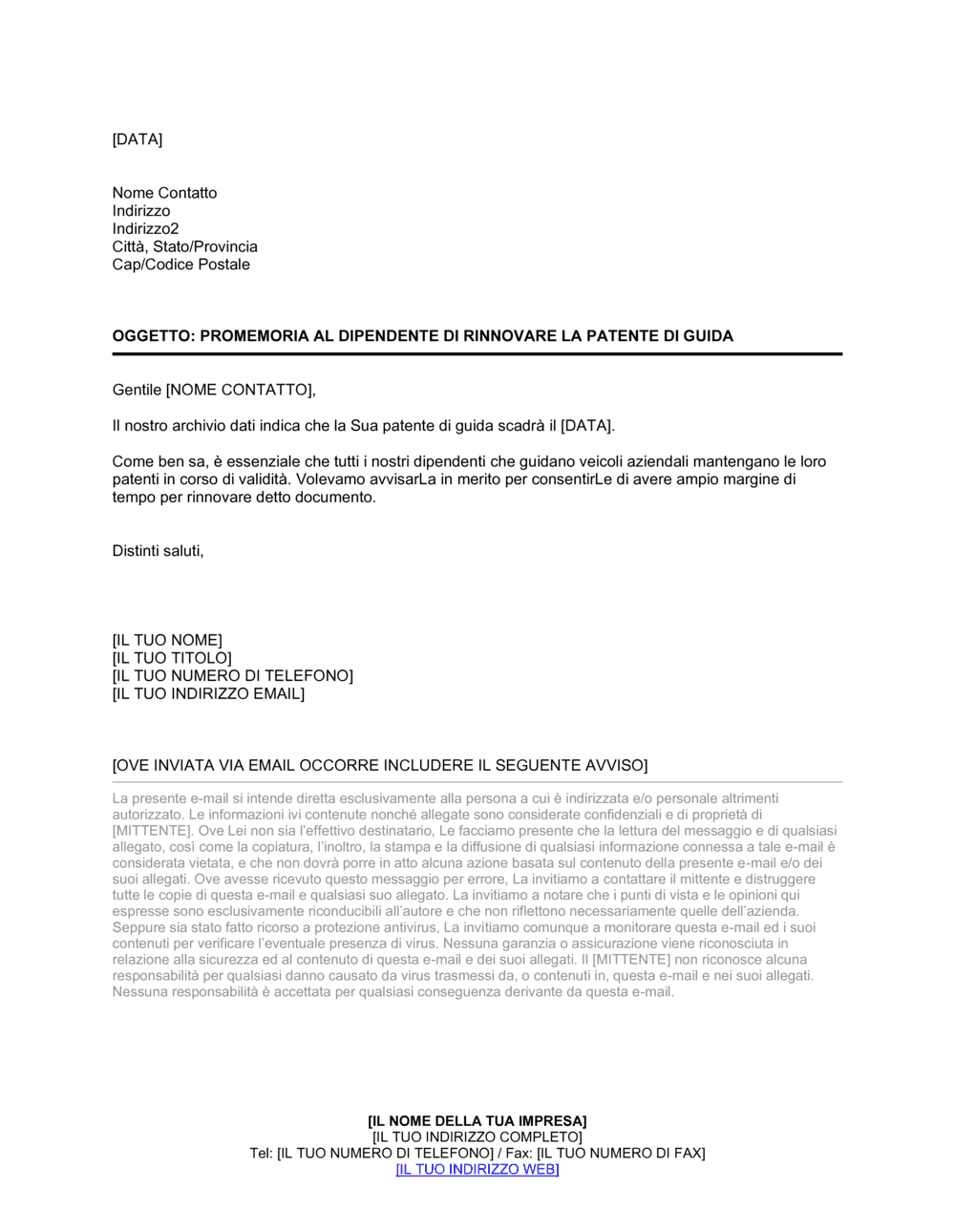 Business-in-a-Box's Rinnovo la patente di guida