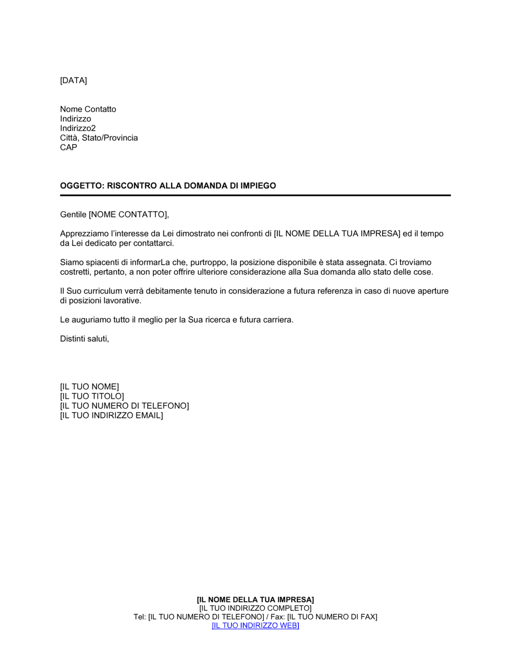 Business-in-a-Box's Riscontro alla domanda di impiego