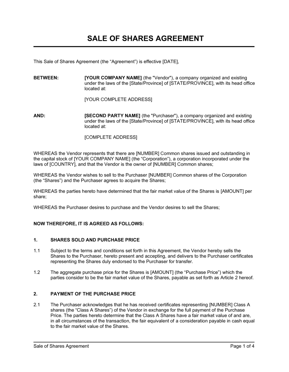 Restricted Stock Purchase Agreement Template Sfiveband com