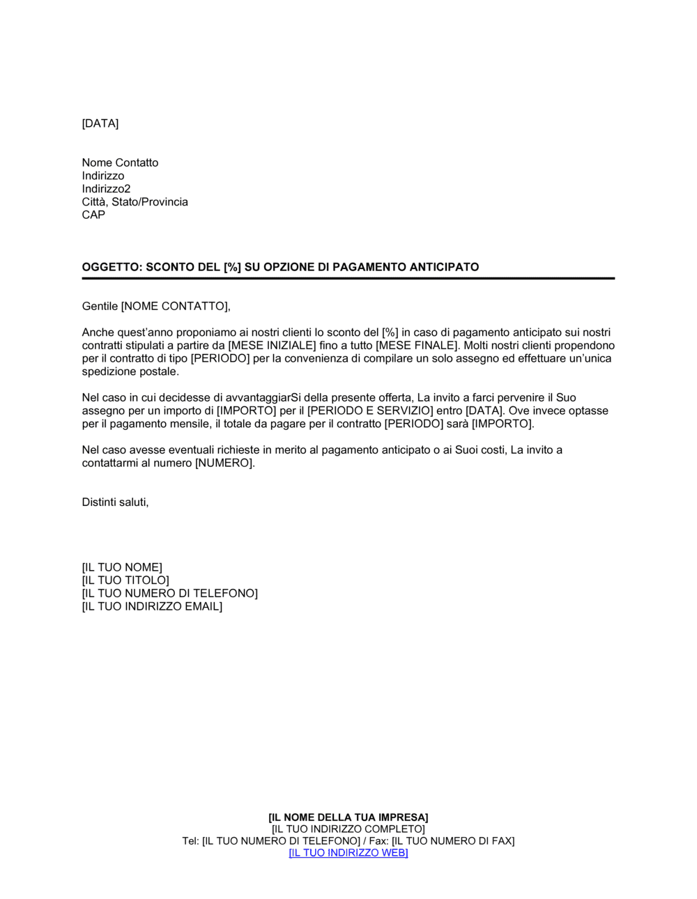 Business-in-a-Box's Sconto su opzione pagamento anticipato