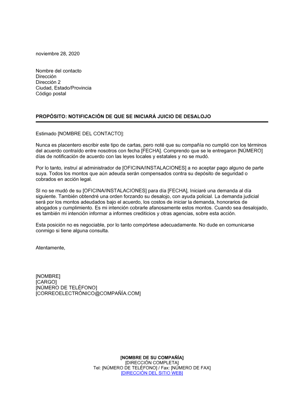 Business-in-a-Box's Se presentará una demanda de desalojo en los tribunales