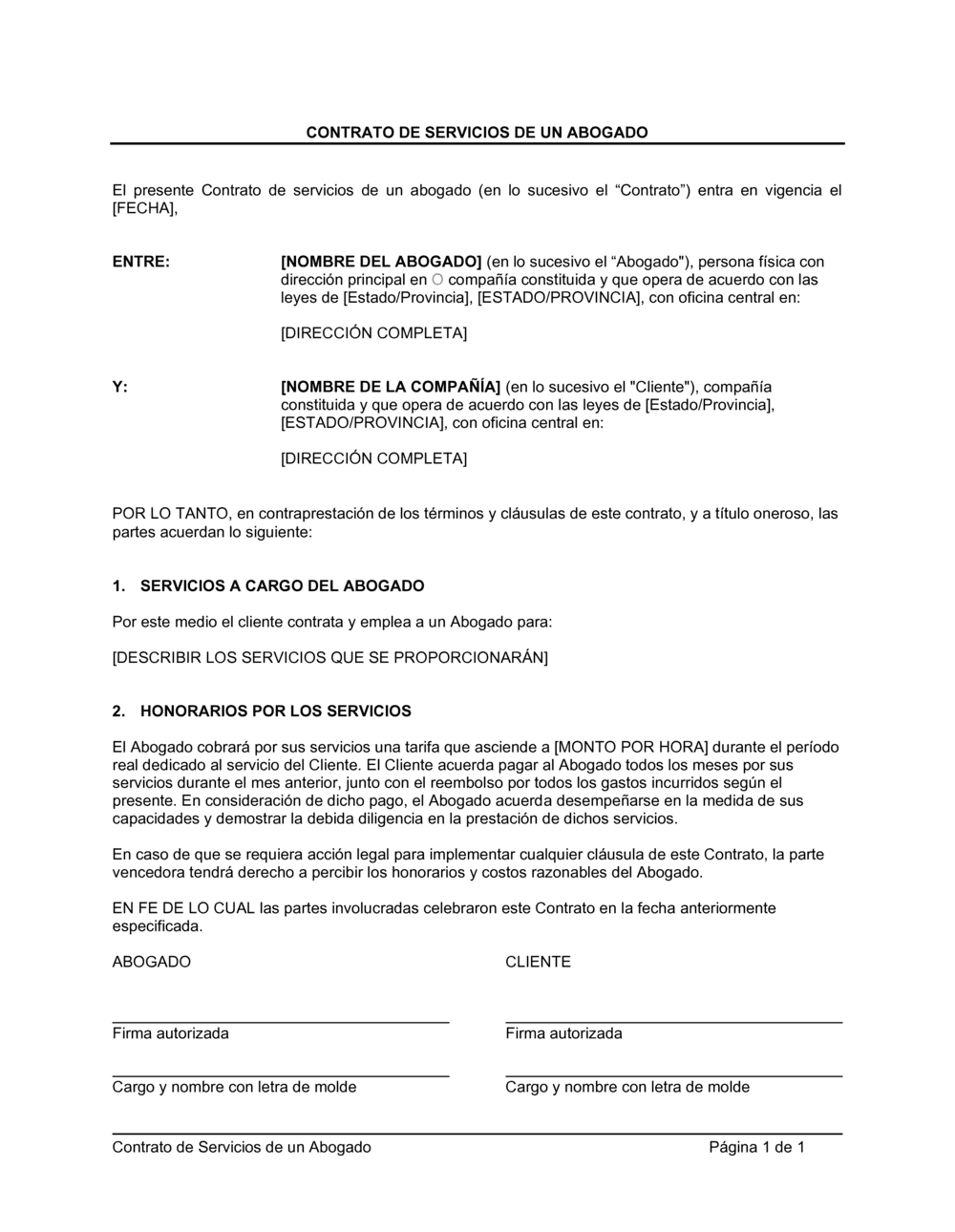 Business-in-a-Box's Servicios para letrado