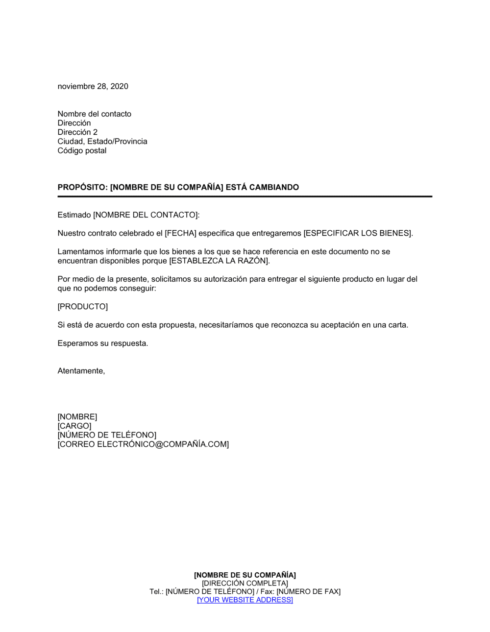 Business-in-a-Box's Solicitud de autorización para la sustitución de producto