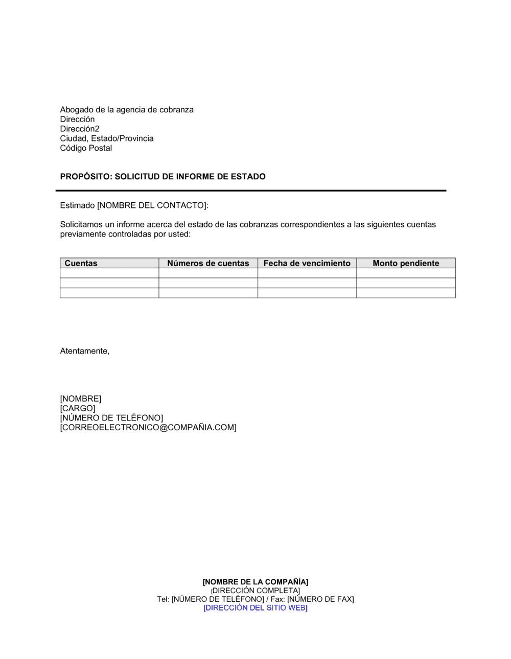 Business-in-a-Box's Solicitud de informe de estado