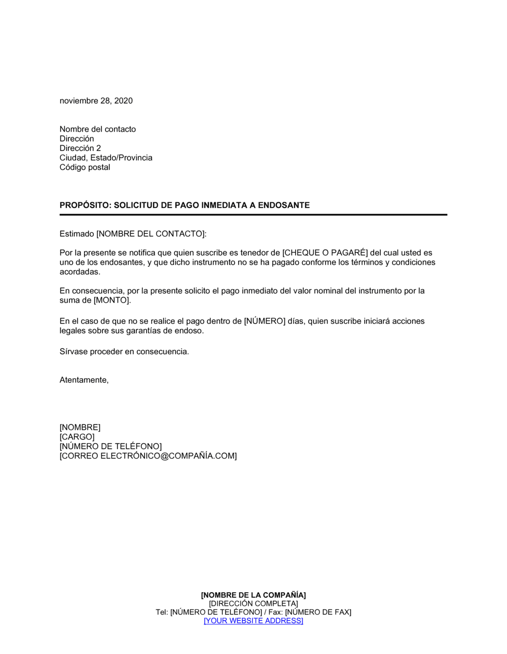 Business-in-a-Box's Solicitud de pago a la inmediatez