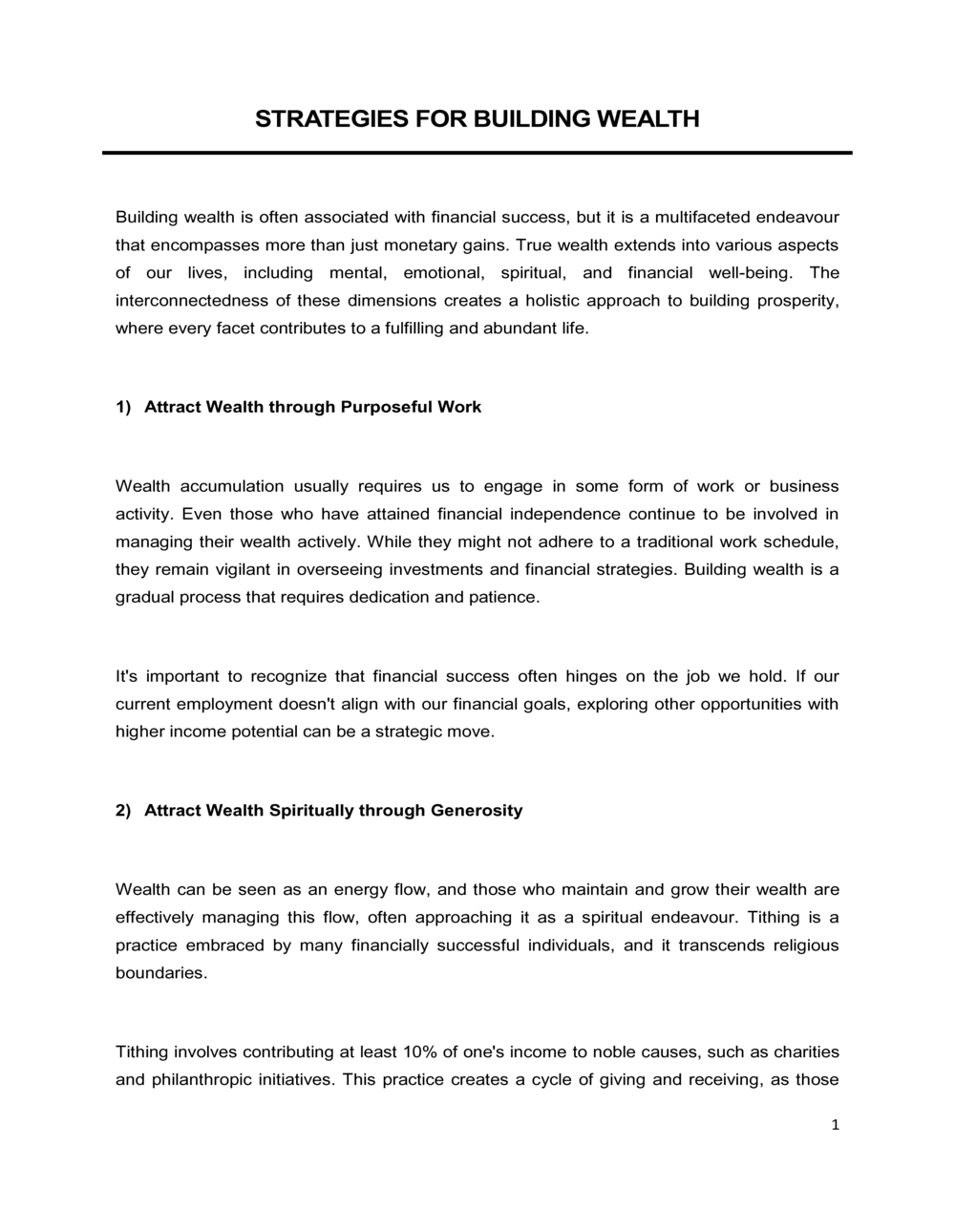 Business-in-a-Box's Strategies For Building Wealth Template