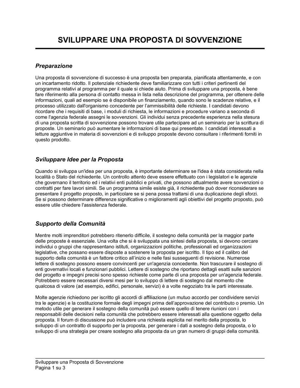 Business-in-a-Box's Sviluppare una proposta di sovvenzione
