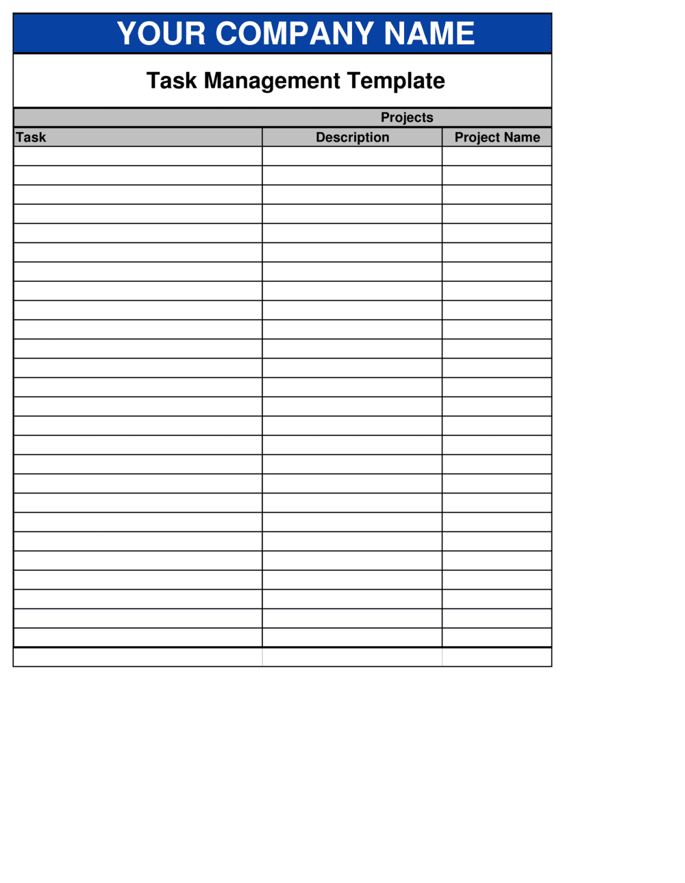 Business-in-a-Box's Task Management Template