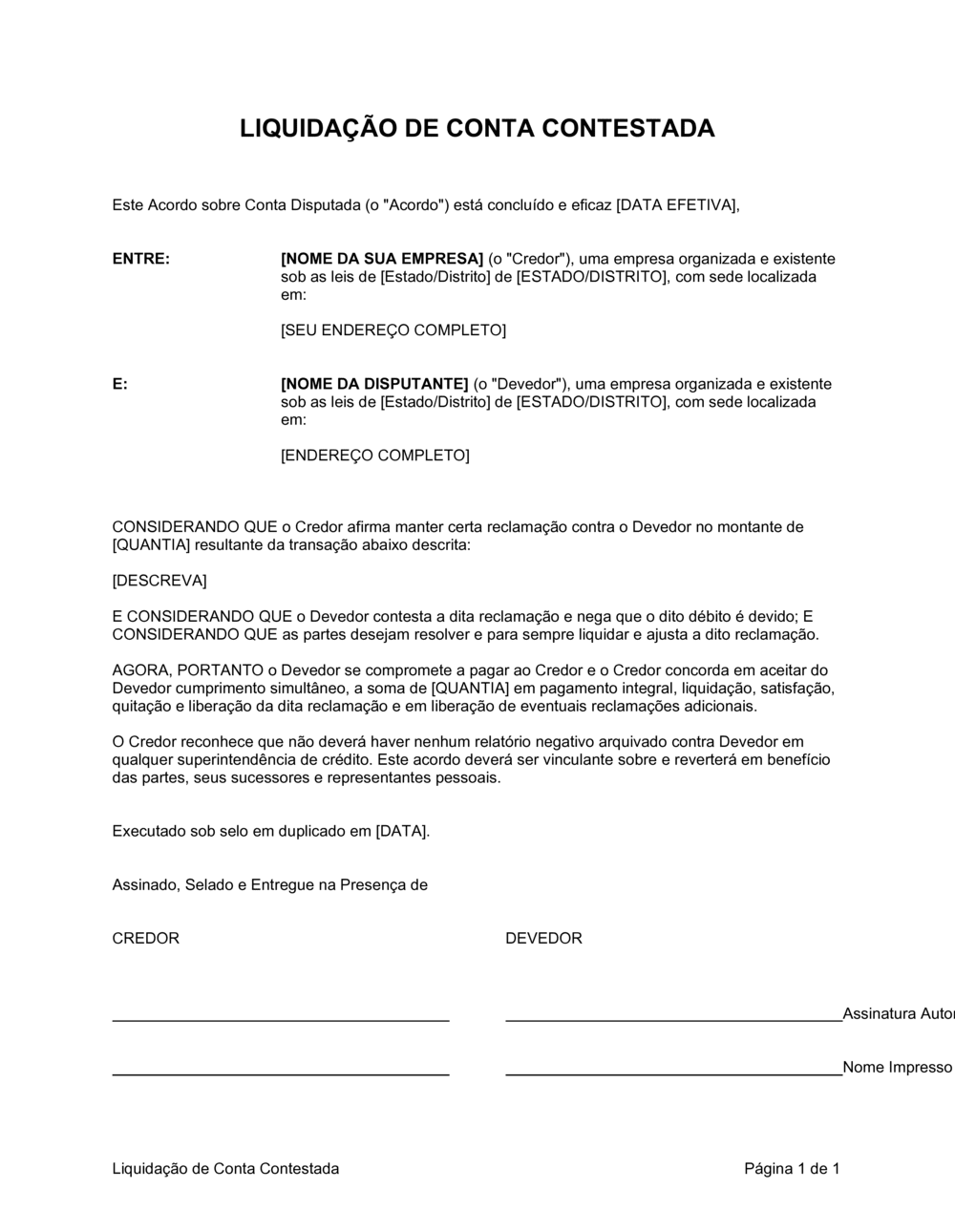 Business-in-a-Box's Testamento de Conta em Disputa