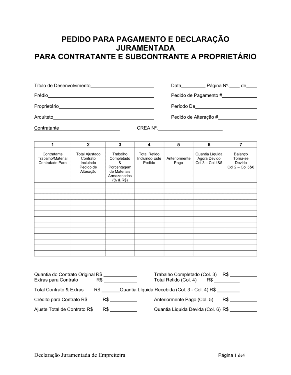 Business-in-a-Box's Testamento Juramentado para Contratador