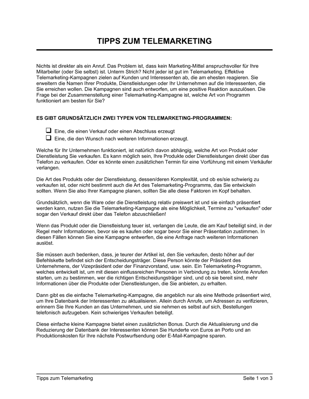 Business-in-a-Box's Tipps zum Telemarketing