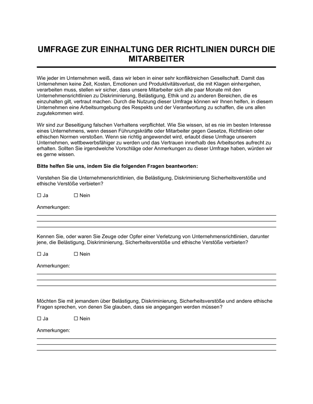 Business-in-a-Box's Umfrage zur Einhaltung der Richtlinien durch die Mitarbeiter