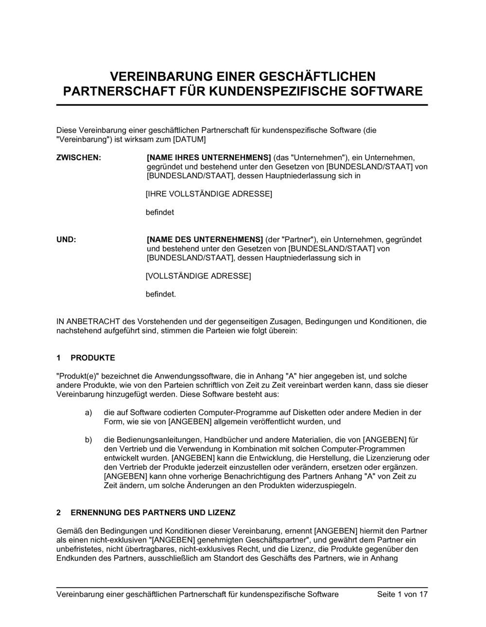 Business-in-a-Box's Vereinbarung einer geschäftlichen Partnerschaft für kundenspezifische Software